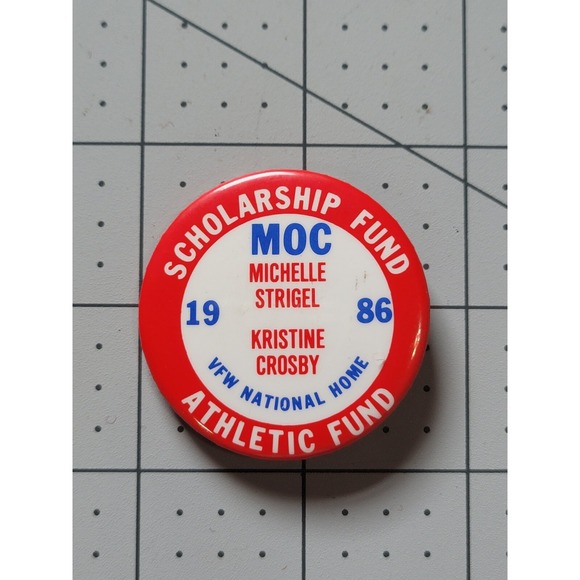 MOC Order Of The Cootie VFW Scholarship Fund 1986 Pin Back Button - Picture 1 of 2